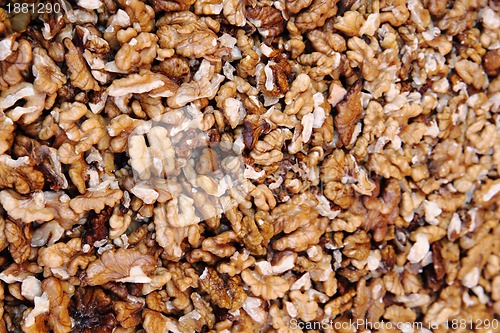 Image of fresh walnuts background