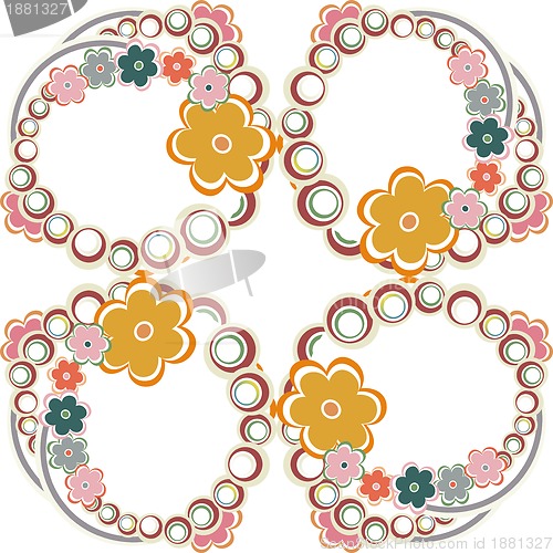 Image of Whimsical floral background - seamless pattern