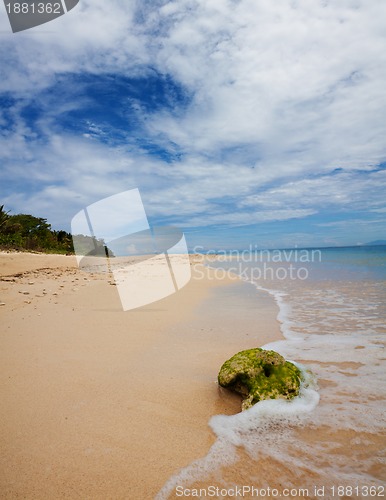 Image of scenic view of tropical island