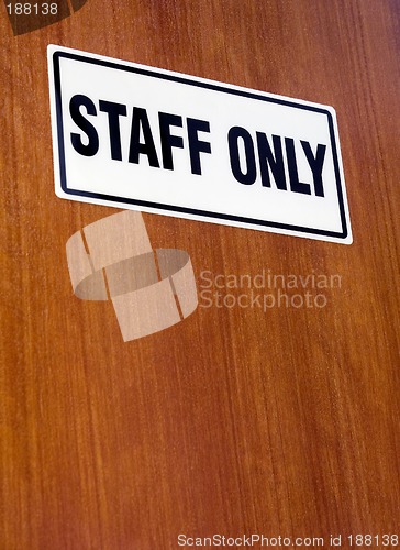 Image of Staff only