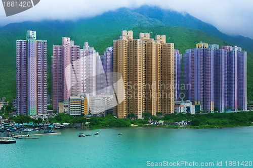 Image of Hong Kong skyscrapers near the sea