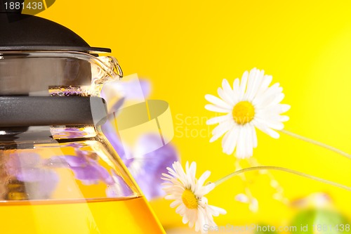 Image of hot teapot close up