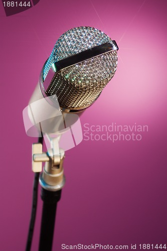 Image of sparkling microphone waiting for star