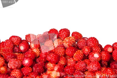 Image of strawberry pile isolated on white
