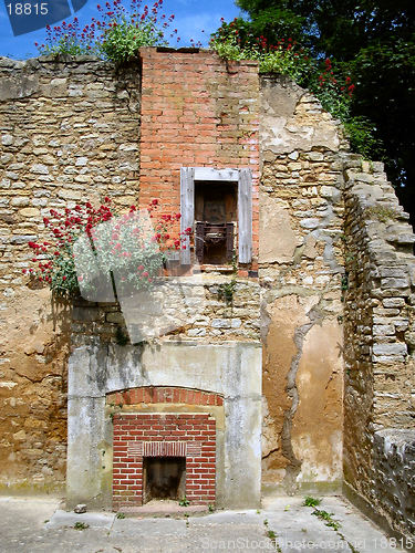 Image of Fireplaces in ruined cottage.