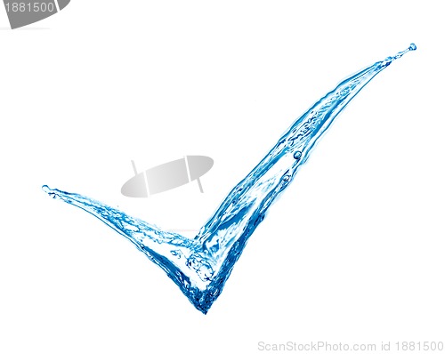 Image of check mark made of splashes