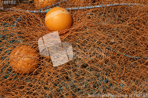 Image of orange fishing nets