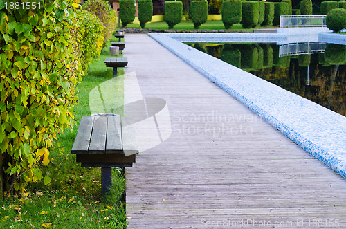 Image of Pool during autumn time