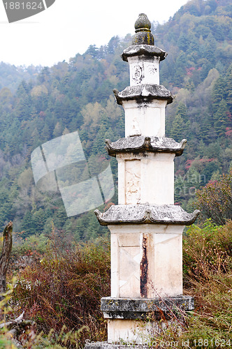 Image of Chinese ancient pagoda