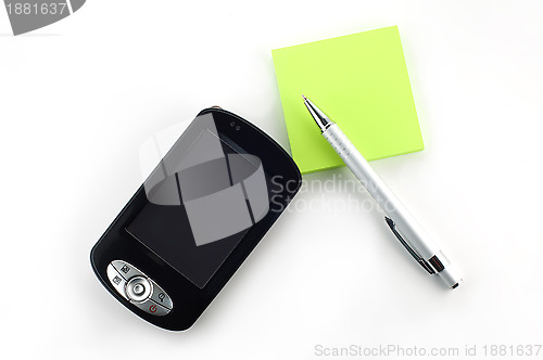 Image of Set of communication tools on white