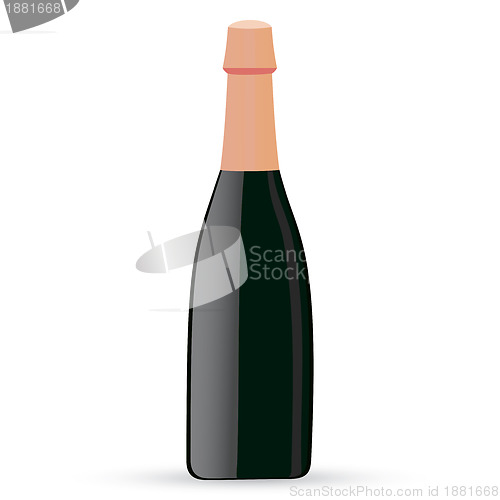 Image of Sealed bottle raster illustration