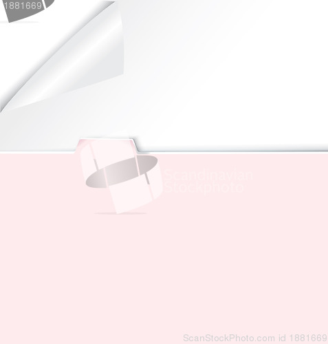 Image of Folder with rolled corner paper