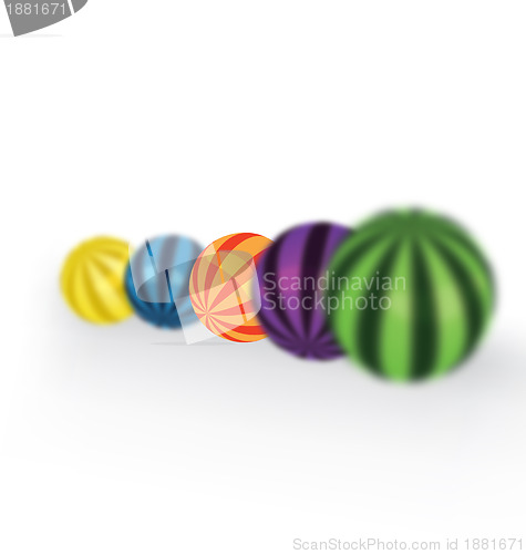 Image of Colorful balls focus