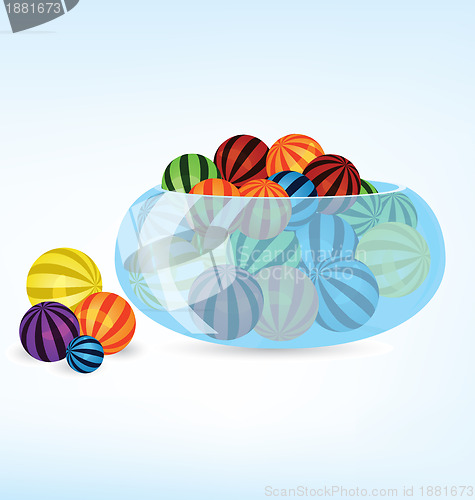 Image of Colorful balls in bowl