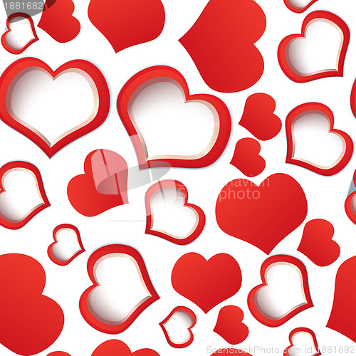 Image of Red hearts seamless