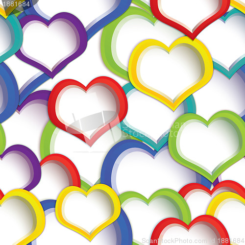 Image of Colorful hearts seamless