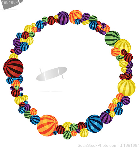 Image of Colorful balls circle