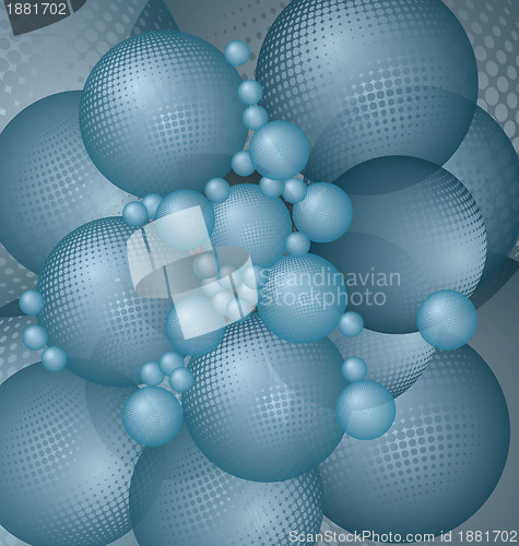 Image of Blue balls background raster 