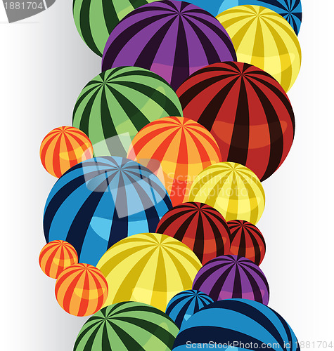 Image of Colorful balls border verical