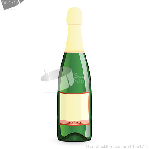 Image of Green bottle raster illustration