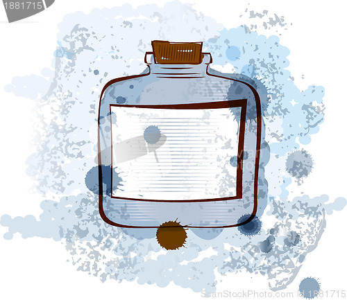 Image of Water color jar raster illustration