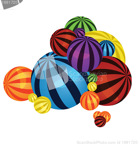 Image of Colorful balls pile