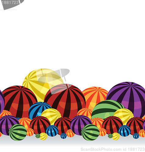 Image of Colorful balls border