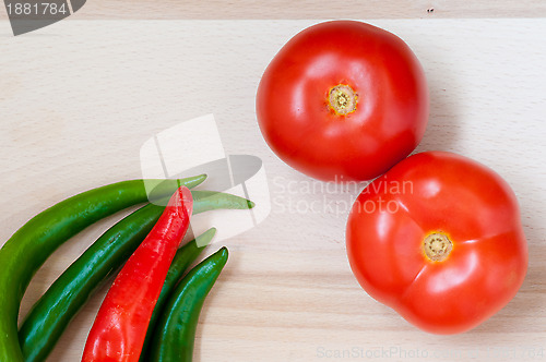 Image of Tomatoes, green and red pepper