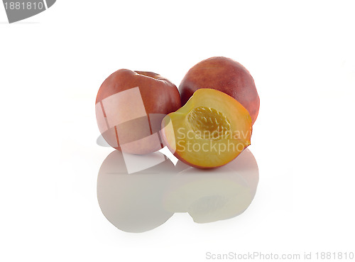 Image of Natural peach fruits collection