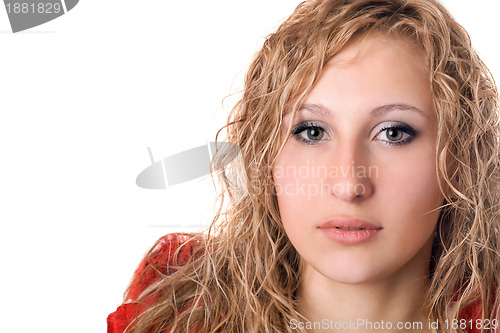 Image of young pretty thoughtful blonde