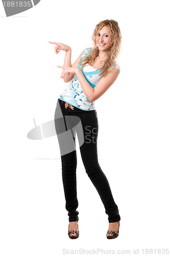 Image of Young blonde posing and smiling