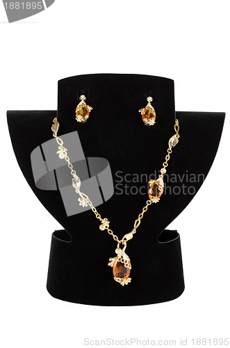 Image of necklace with pendants and earrings