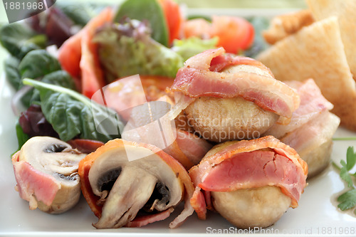 Image of Bacon Wrapped Mushrooms