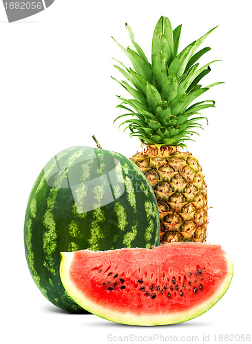 Image of Pineapple and watermelon