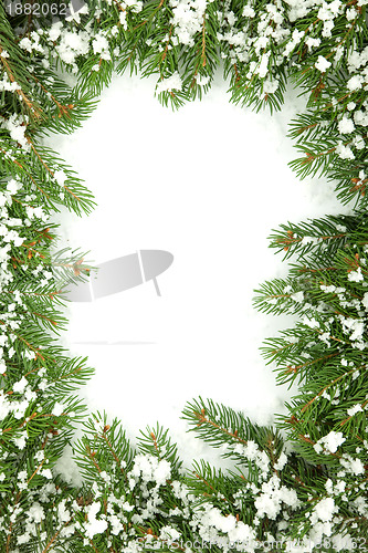 Image of Christmas framework with snow