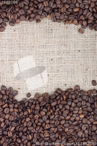 Image of Brown roasted coffee beans.