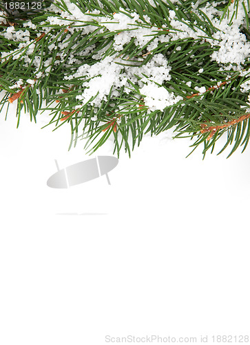 Image of Christmas framework with snow