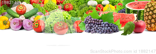 Image of Colorful healthy fresh fruits and vegetables
