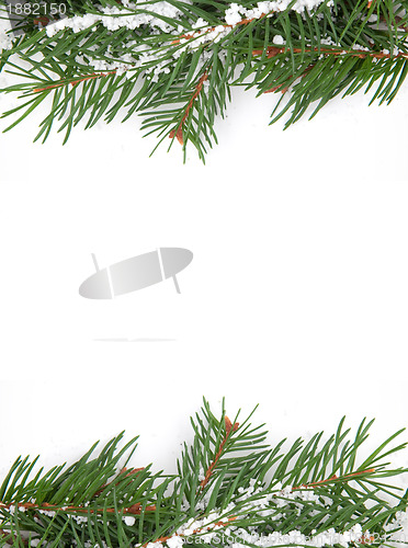 Image of Christmas framework with snow