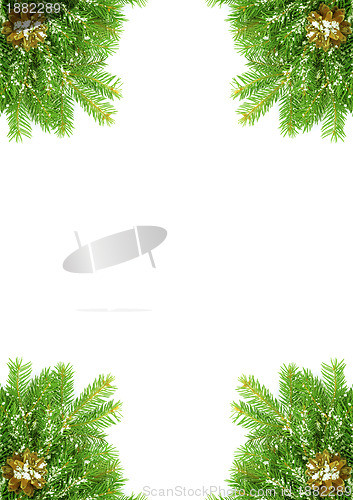 Image of Christmas framework with snow