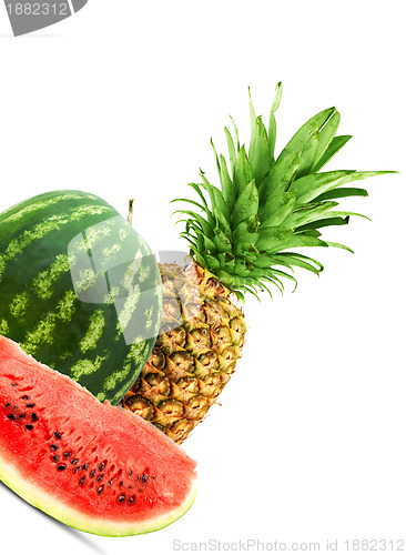Image of Pineapple and watermelon