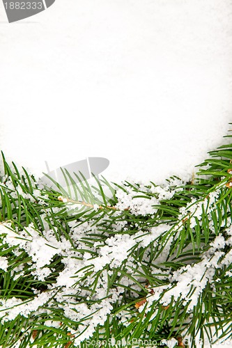 Image of Christmas framework with snow