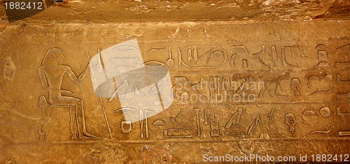 Image of Egyptian hieroglyphs 