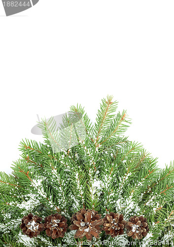Image of Christmas framework with snow