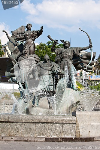 Image of Monument of City-founders in Kiev. Ukraine