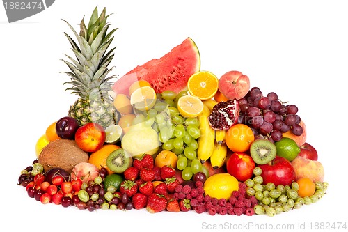 Image of Huge group of fresh fruits