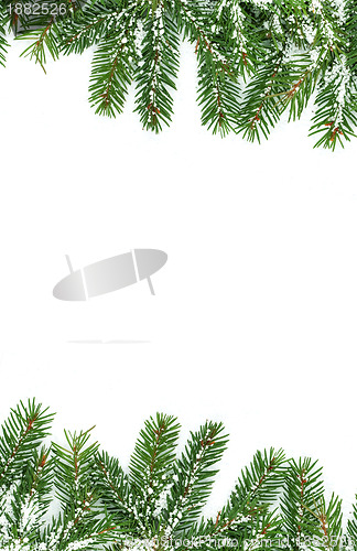 Image of Christmas framework with snow