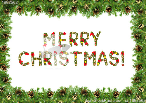Image of Christmas card with a christmas ornamen