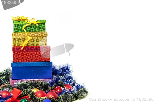 Image of Christmas decoration and gift