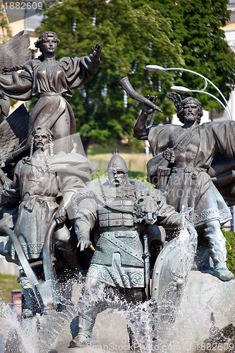 Image of Monument of City-founders in Kiev. Ukraine